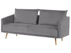 3 Seater Velvet Sofa Grey MAURA