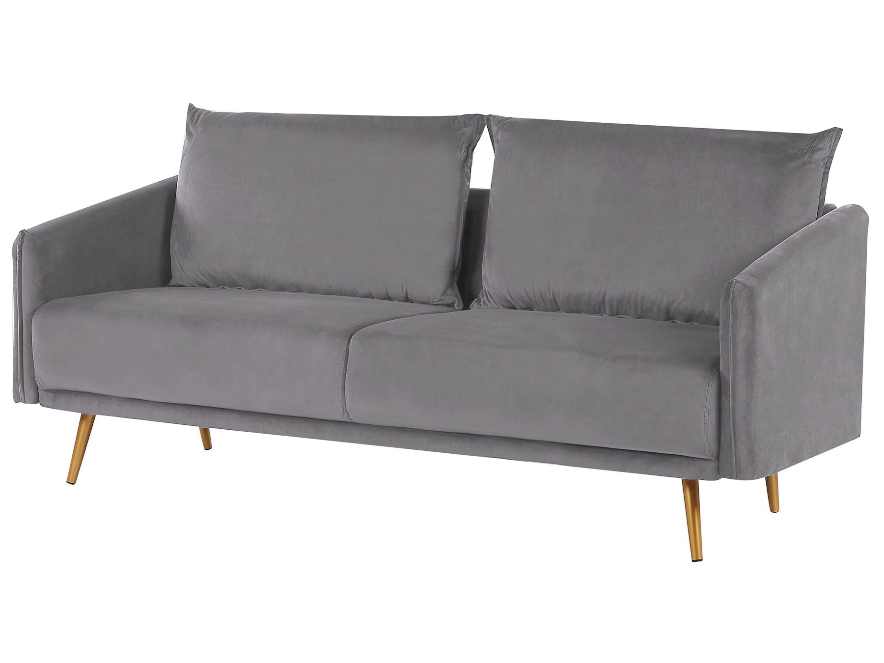 3 Seater Velvet Sofa Grey MAURA