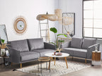 2 Seater Velvet Sofa Grey MAURA
