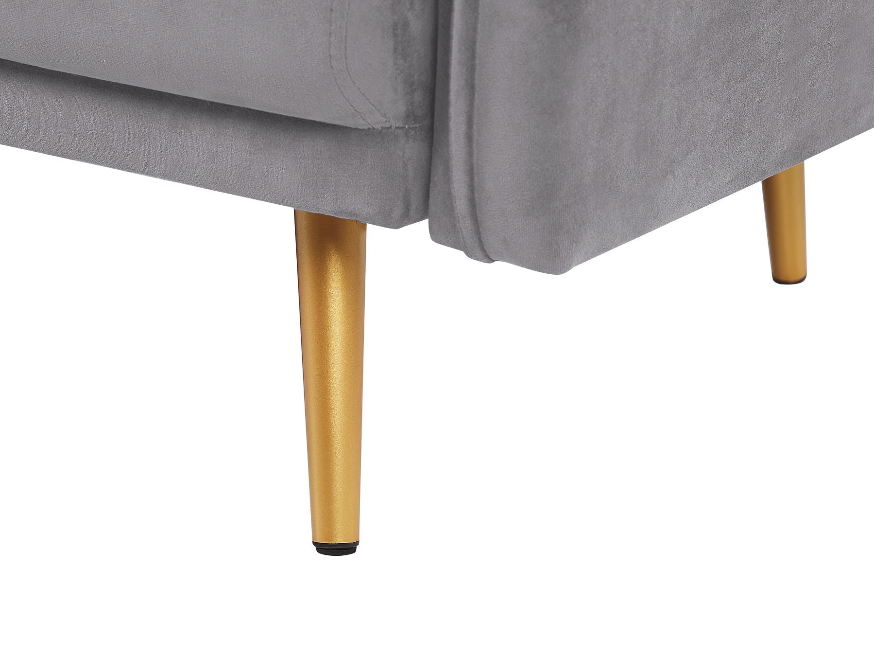 3 Seater Velvet Sofa Grey MAURA