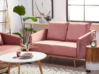 2 Seater Velvet Sofa Pink MAURA