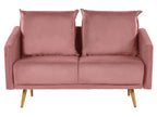 2 Seater Velvet Sofa Pink MAURA