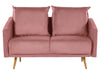 2 Seater Velvet Sofa Pink