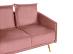 2 Seater Velvet Sofa Pink MAURA