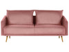3 Seater Velvet Sofa Pink
