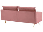 3 Seater Velvet Sofa Pink MAURA