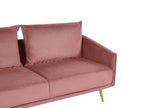 3 Seater Velvet Sofa Pink MAURA