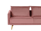 3 Seater Velvet Sofa Pink MAURA