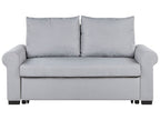 Sofa Bed SILDA Fabric Light Grey 2 Seater