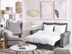 Sofa Bed SILDA Fabric Dark Grey 2 Seater