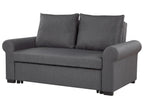 Sofa Bed SILDA Fabric Dark Grey 2 Seater