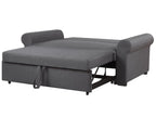 Sofa Bed SILDA Fabric Dark Grey 2 Seater