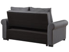 Sofa Bed SILDA Fabric Dark Grey 2 Seater