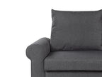 Sofa Bed SILDA Fabric Dark Grey 2 Seater