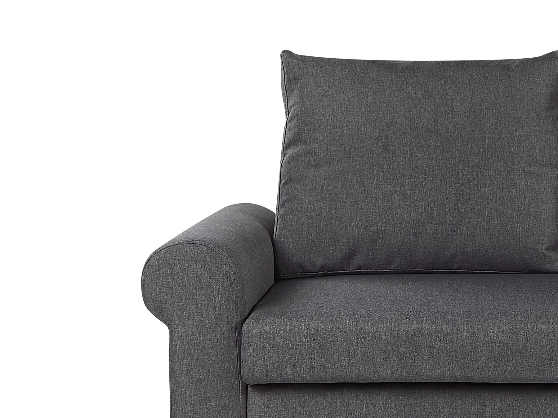 Sofa Bed SILDA Fabric Dark Grey 2 Seater