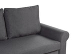 Sofa Bed SILDA Fabric Dark Grey 2 Seater