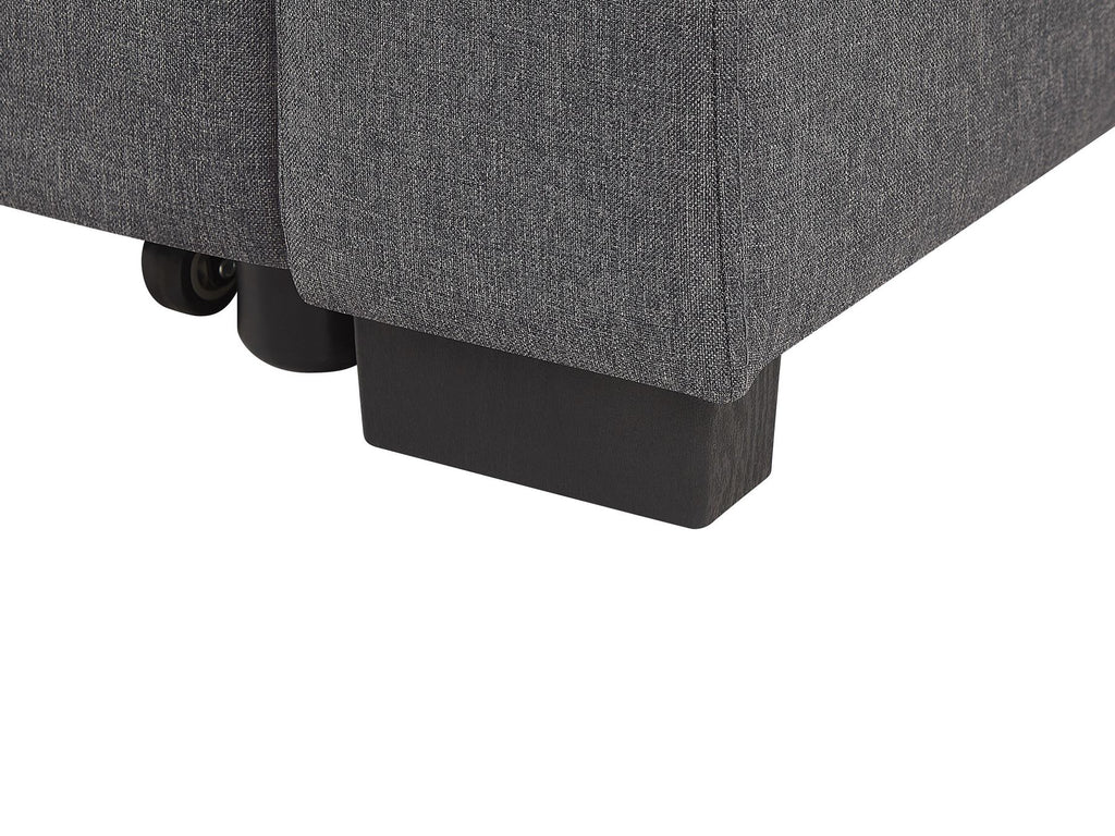 Sofa Bed SILDA Fabric Dark Grey 2 Seater