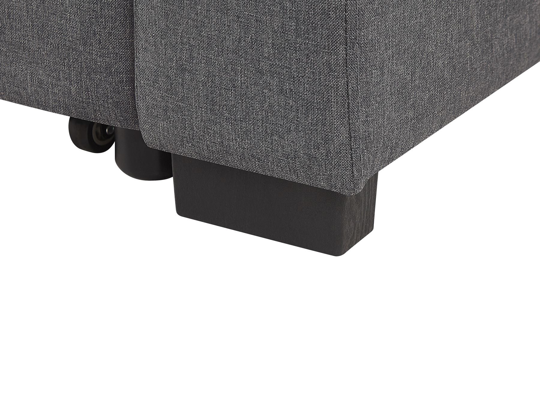 Sofa Bed SILDA Fabric Dark Grey 2 Seater