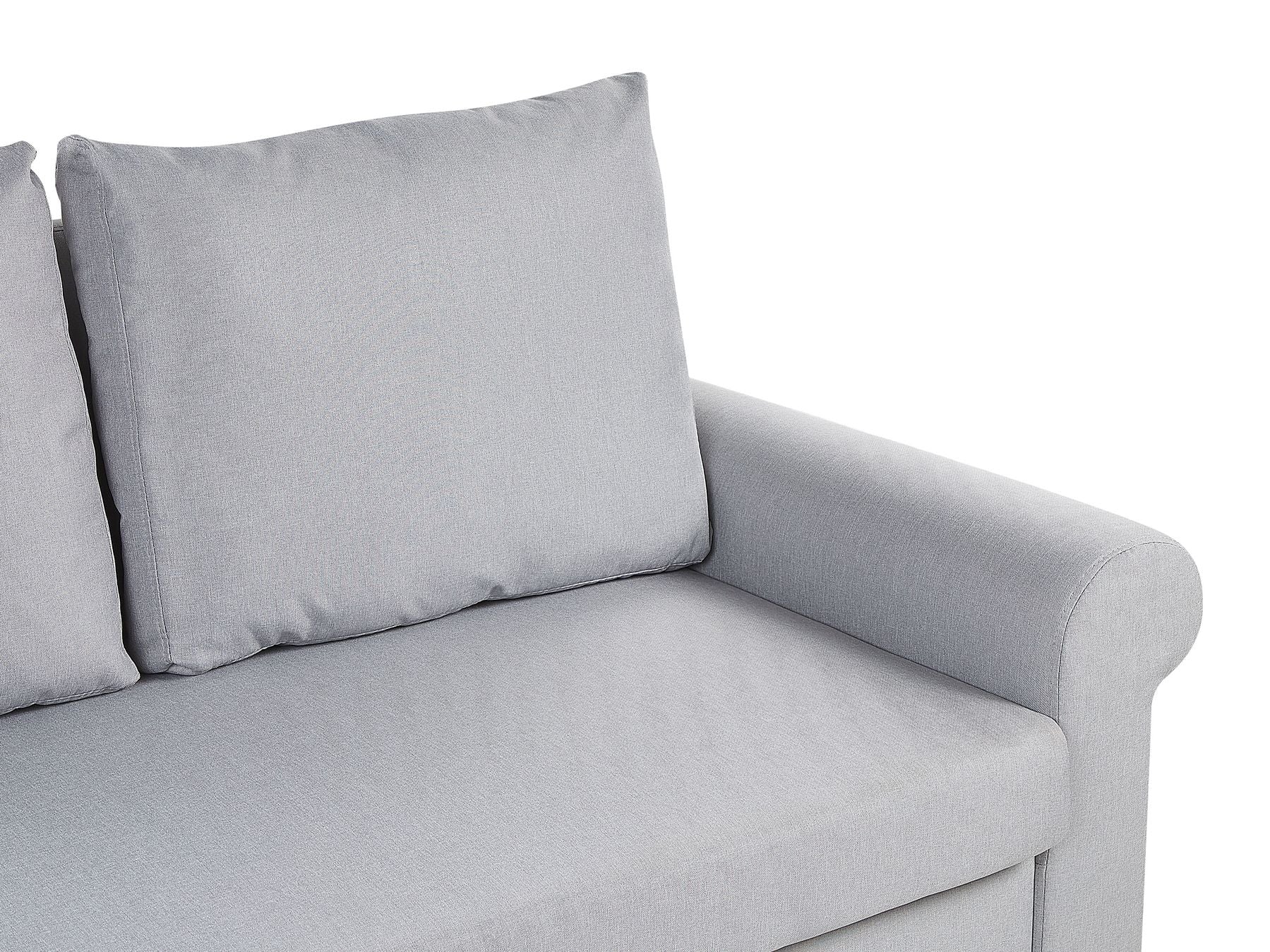Sofa Bed SILDA Fabric Light Grey 2 Seater