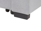 Sofa Bed SILDA Fabric Light Grey 2 Seater