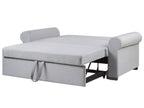 Sofa Bed SILDA Fabric Light Grey 2 Seater
