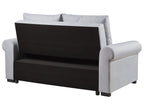 Sofa Bed SILDA Fabric Light Grey 2 Seater