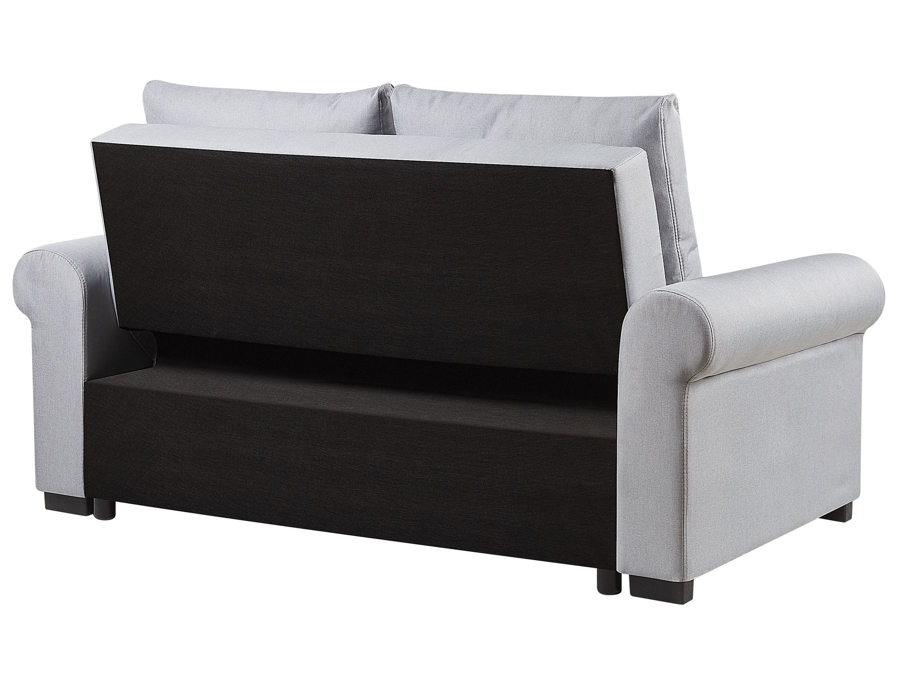 Sofa Bed SILDA Fabric Light Grey 2 Seater