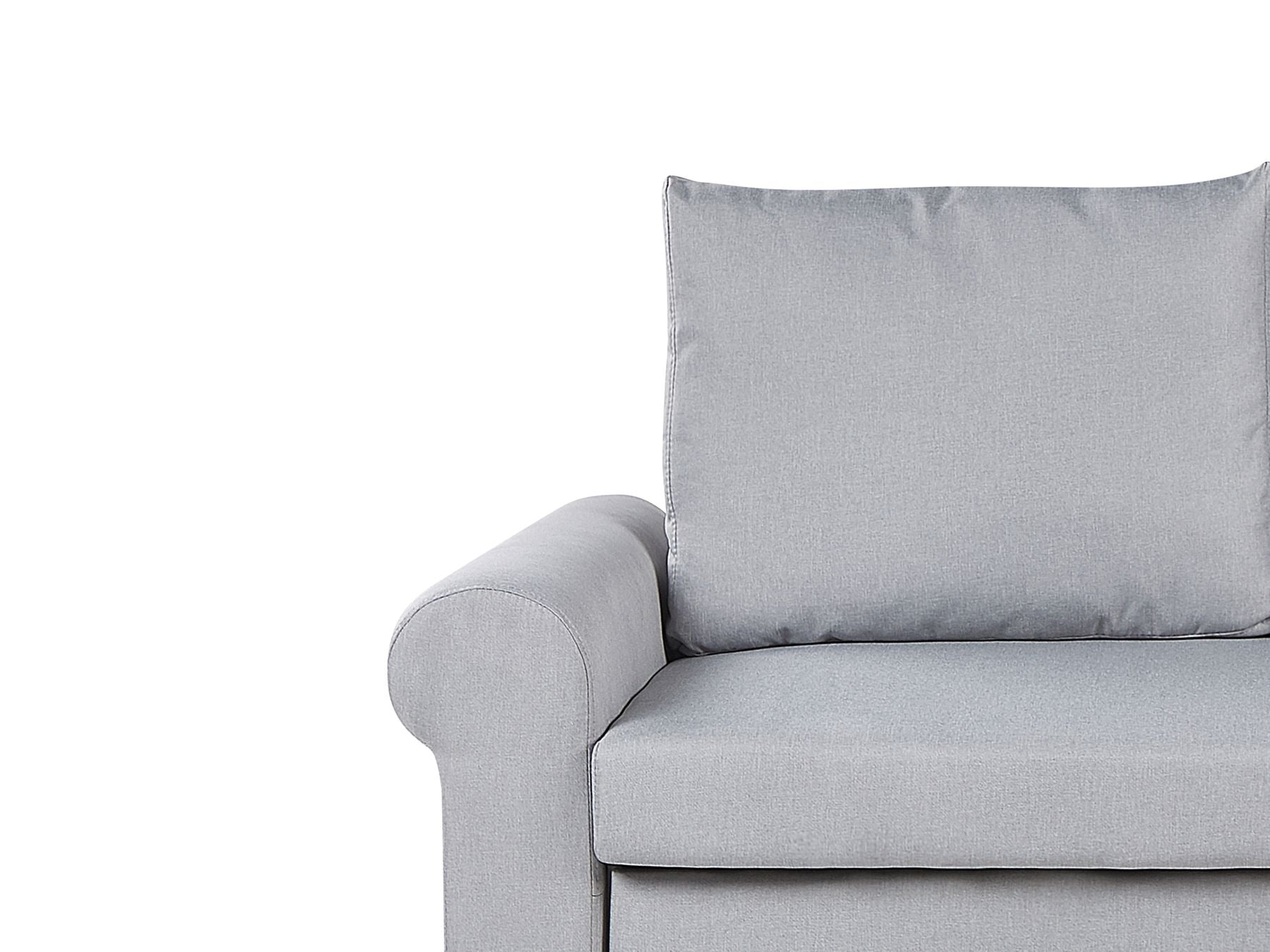 Sofa Bed SILDA Fabric Light Grey 2 Seater