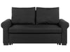 Sofa Bed Fabric Black 2 Seater