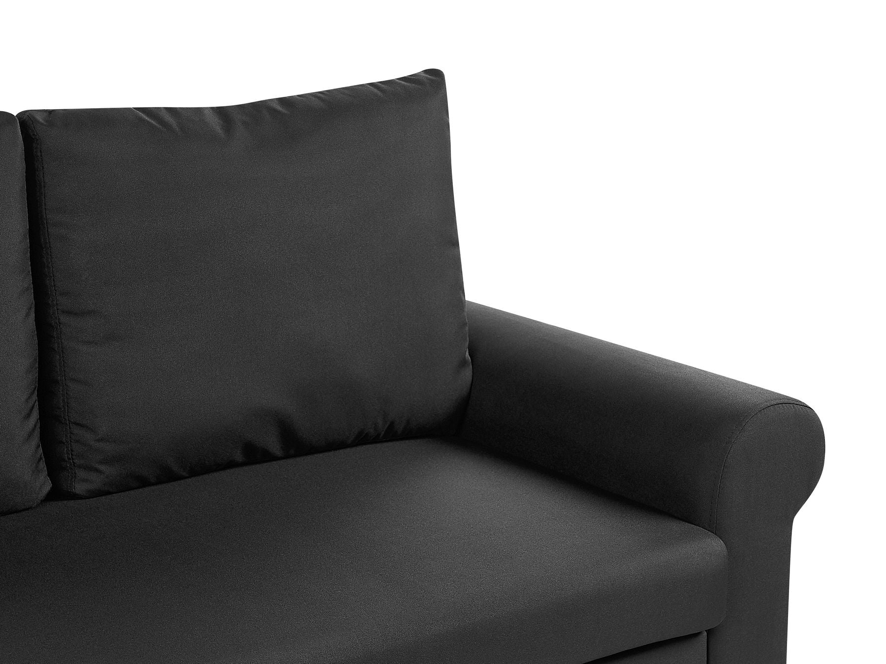 Sofa Bed SILDA Fabric Black 2 Seater
