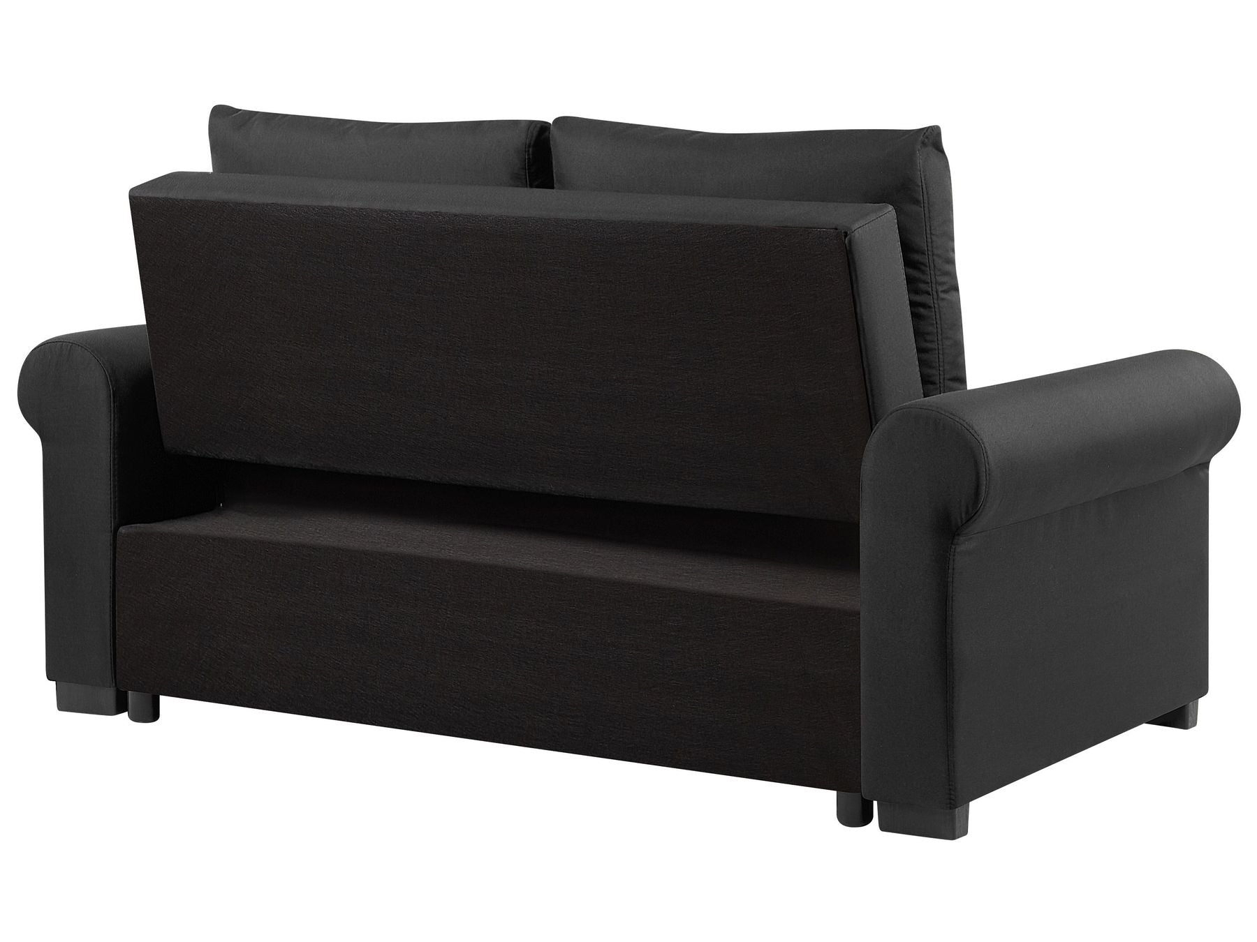 Sofa Bed SILDA Fabric Black 2 Seater