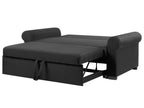 Sofa Bed SILDA Fabric Black 2 Seater