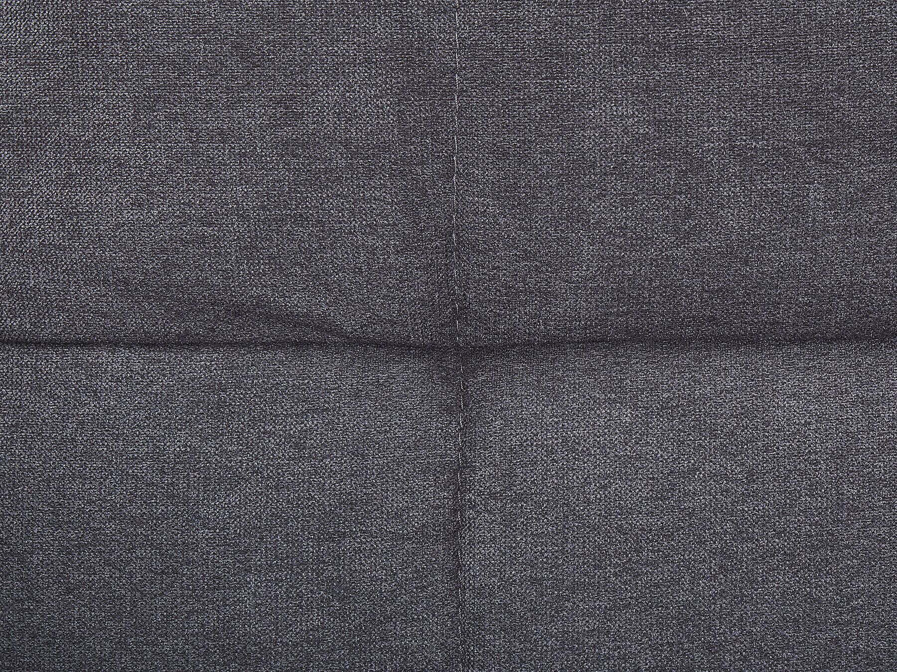 U-Shape Sofa Bed HALDEN Fabric Dark Grey with Storage 5 Seater Right Hand