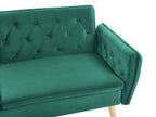 Velvet Sofa Bed Dark Green BARDU