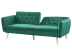 Velvet Sofa Bed Dark Green BARDU