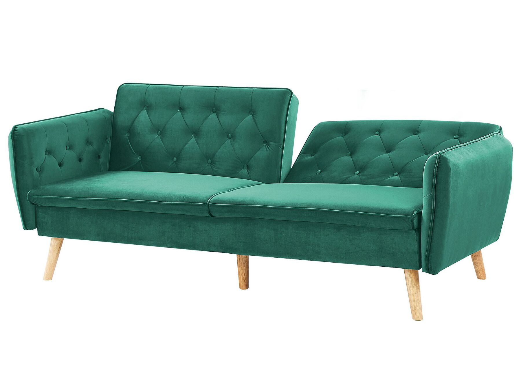 Velvet Sofa Bed Dark Green BARDU