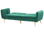 Velvet Sofa Bed Dark Green BARDU