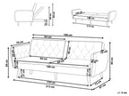 Velvet Sofa Bed Black BARDU