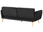 Velvet Sofa Bed Black BARDU
