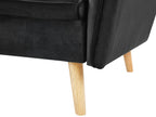 Velvet Sofa Bed Black BARDU