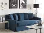 3 Seater Fabric Sofa Blue GILJA