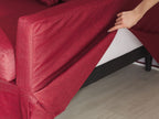 3 Seater Fabric Sofa Red GILJA