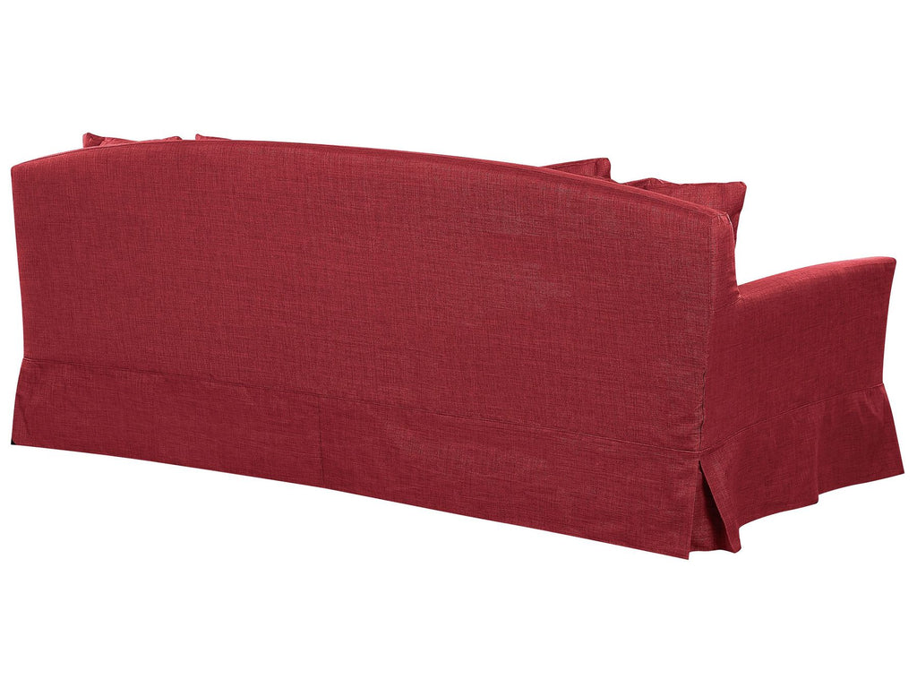 3 Seater Fabric Sofa Red GILJA