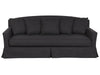 3 Seater Fabric Sofa Black