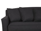 3 Seater Fabric Sofa Black GILJA