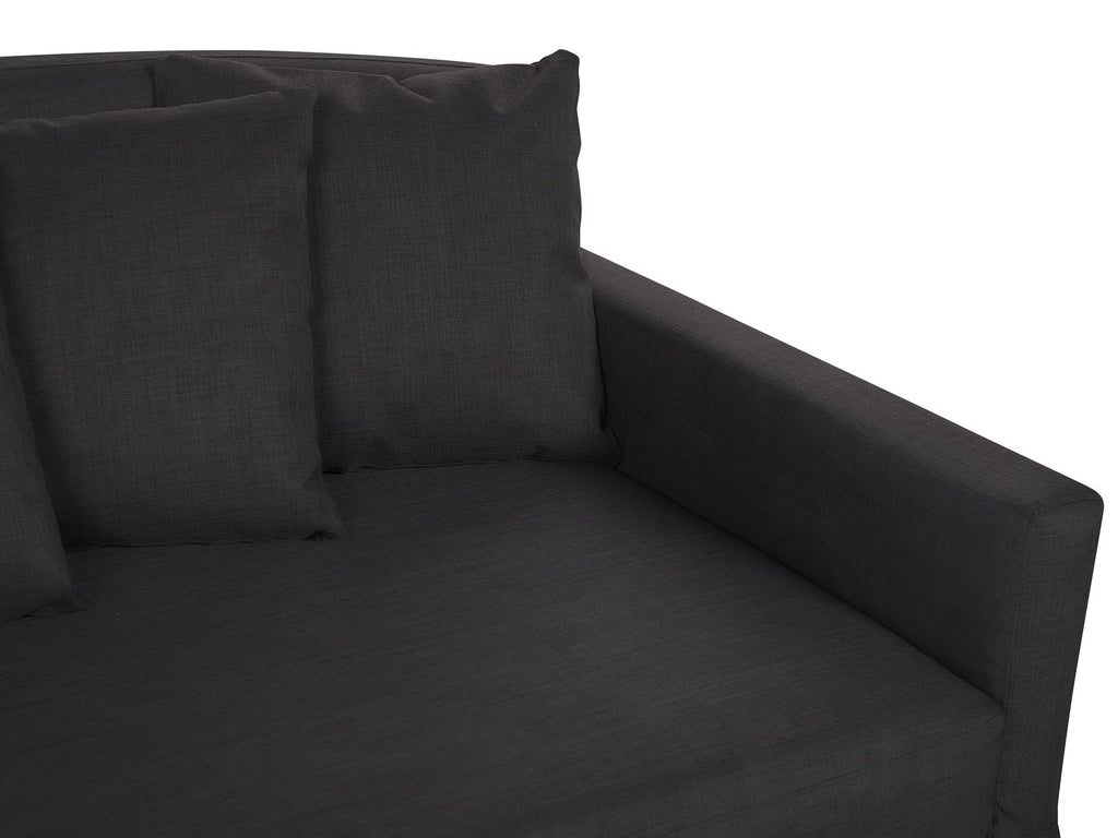3 Seater Fabric Sofa Black GILJA