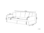3 Seater Fabric Sofa Black GILJA