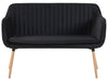 2 Seater Velvet Kitchen Sofa Black