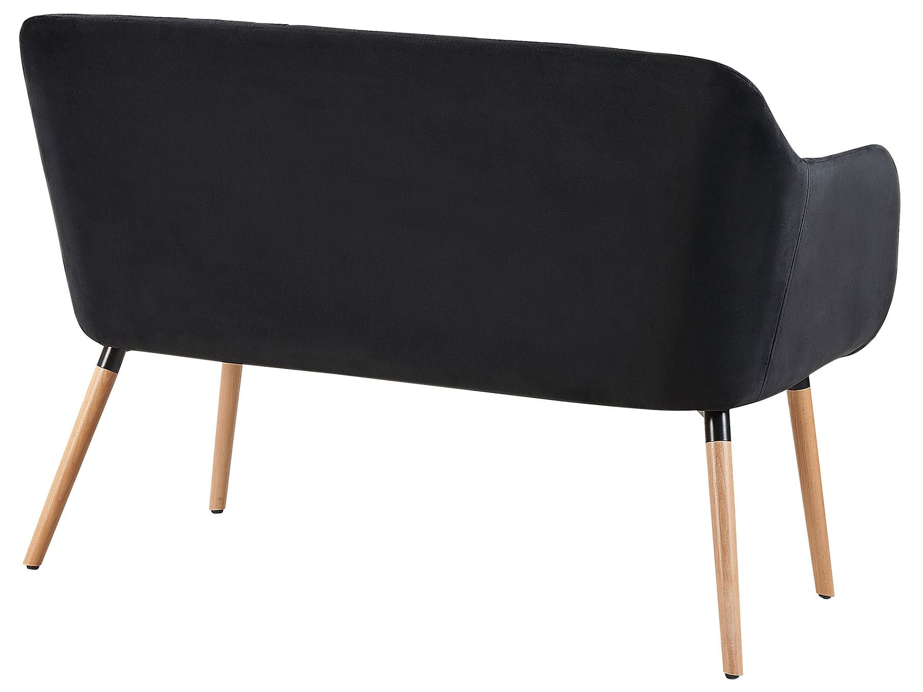 2 Seater Velvet Kitchen Sofa Black TABY