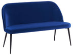2 Seater Velvet Kitchen Sofa Navy Blue OSBY